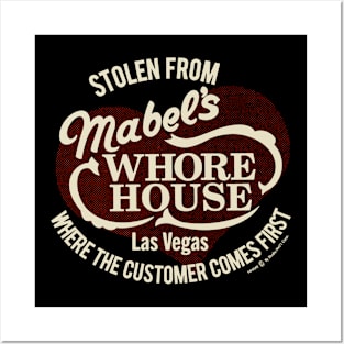 Vintage Retro Mabel's Whore House Nevada Posters and Art